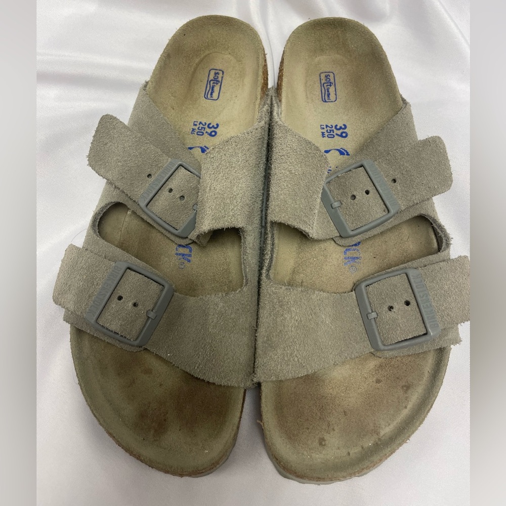 Birkenstock Arizona taupe suede Sz 39